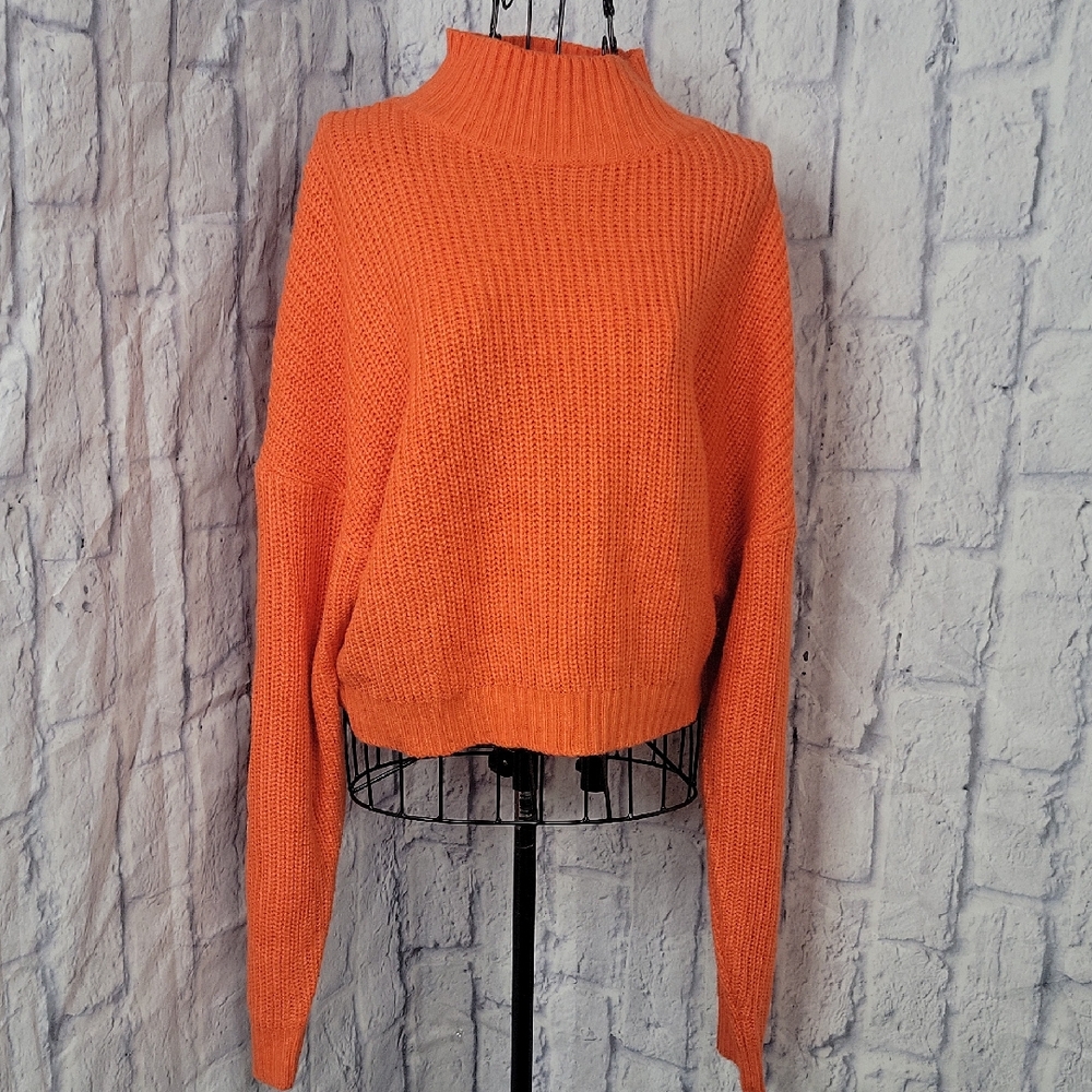 Zaful Orange Turtleneck‎ Sweater XL